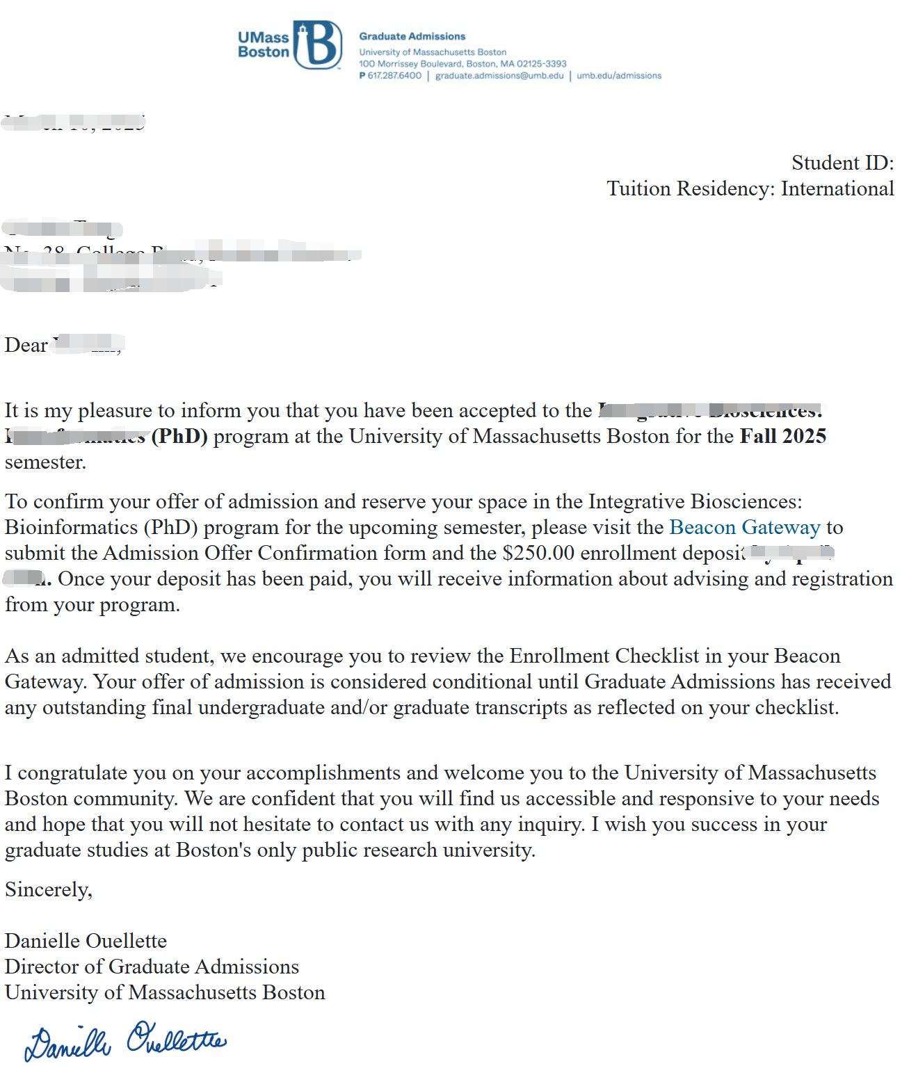 第14所大学Offer